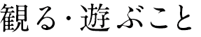 観る・遊ぶこと